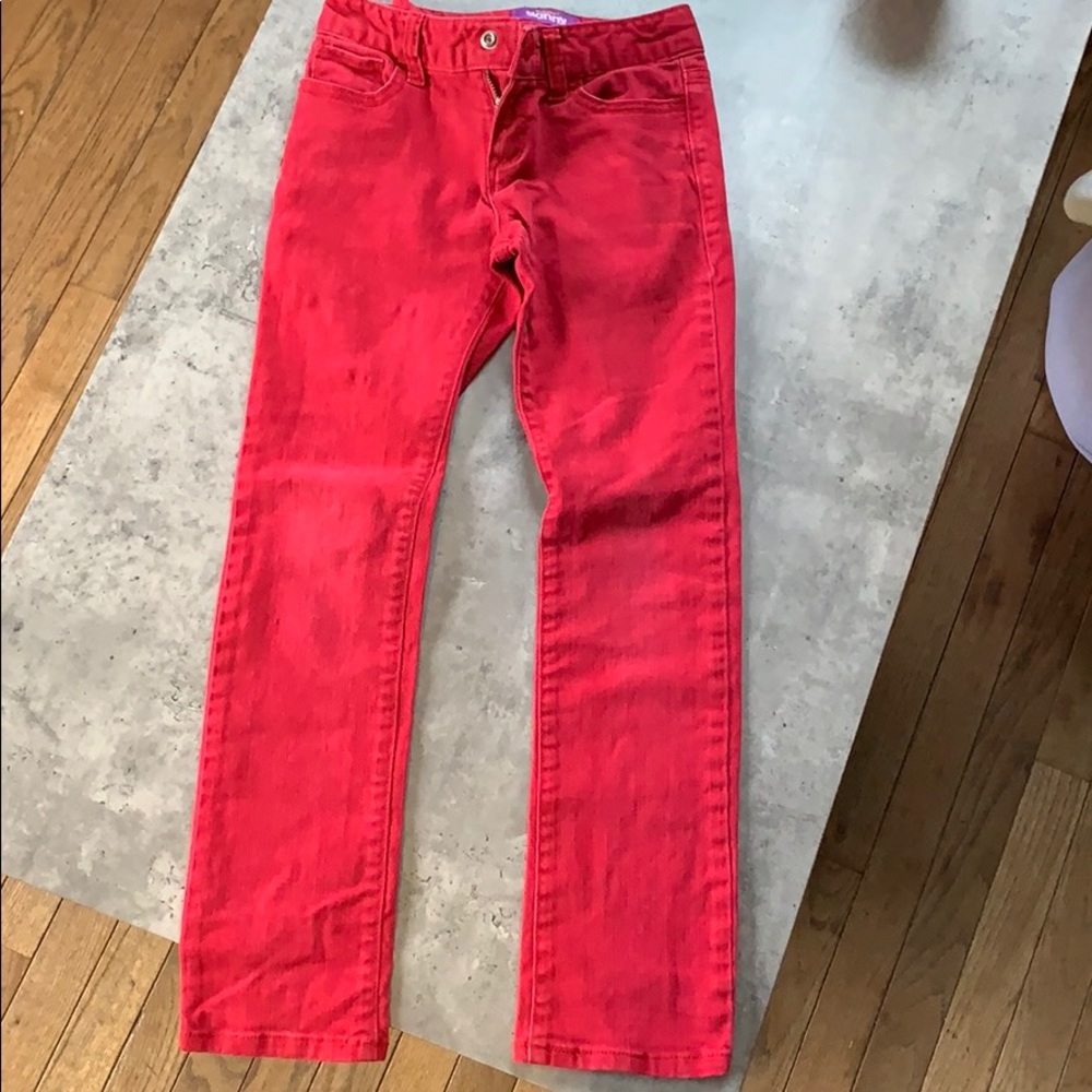 Girls Red Jeans